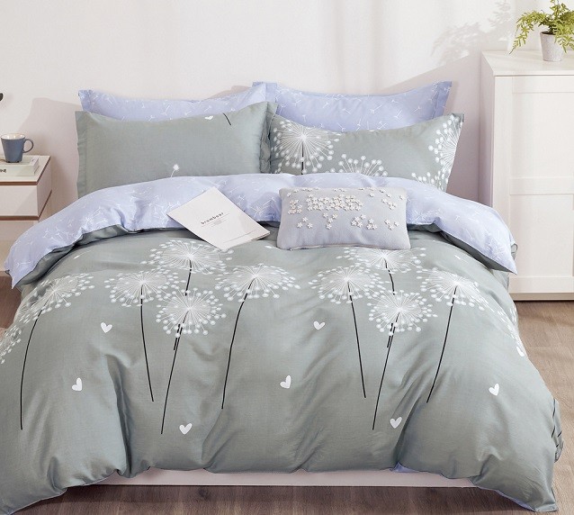 Komplet Pościeli Satyna Bawełniana Dmuchawce