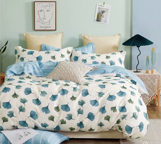 Komplet Pościeli Satyna Bawełniana Ginkgo
