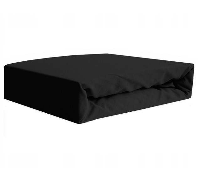 Prześcieradło jersey z gumką czarne