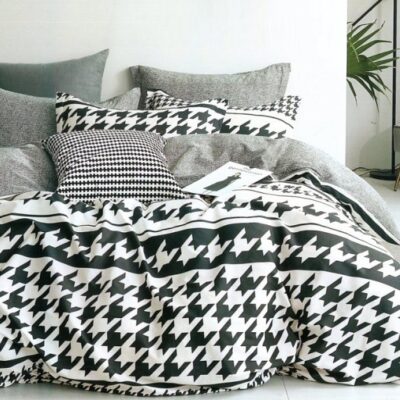 Komplet Pościeli Satyna Bawełniana Pepitka