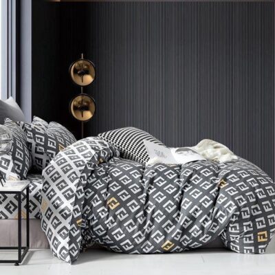 Komplet Pościeli Satyna Bawełniana Nowoczesna