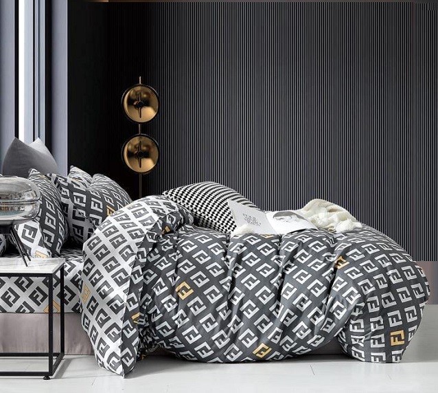 Komplet Pościeli Satyna Bawełniana Nowoczesna