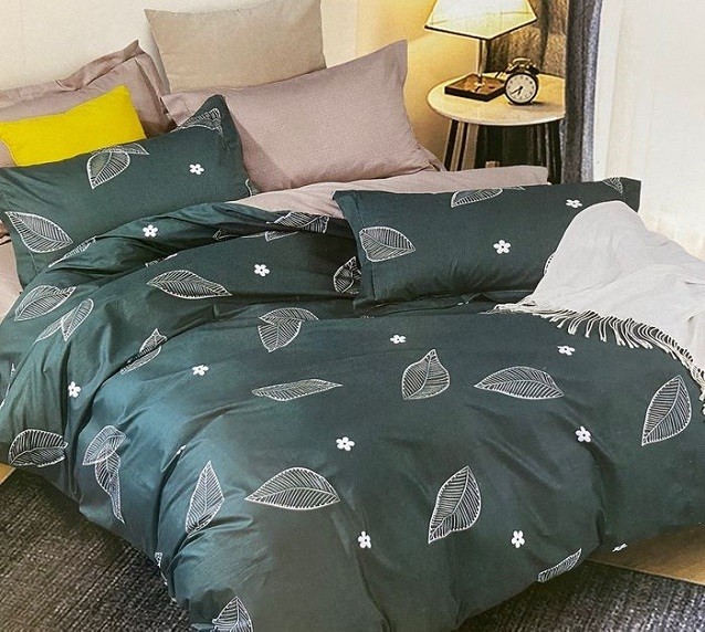 Komplet Pościeli Satyna Bawełniana Butelkowa