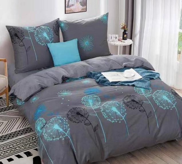 Komplet Pościeli Satyna Bawełniana Dmuchawce