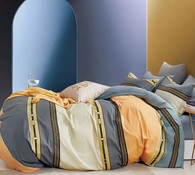 Komplet Pościeli Satyna Bawełniana Pasy