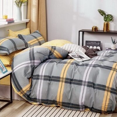 Komplet Pościeli Satyna Bawełniana Pasy