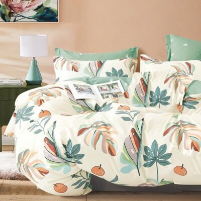 Komplet Pościeli Satyna Bawełniana Monstera