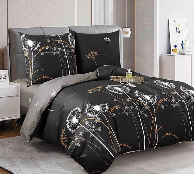 Komplet Pościeli Satyna Bawełniana Dmuchawce