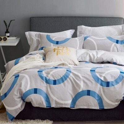 Komplet Pościeli Satyna Bawełniana Koła