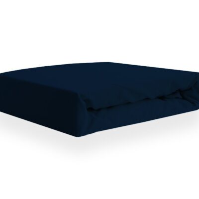 Prześcieradło jersey z gumką granatowe
