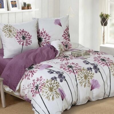 Komplet Pościeli Satyna Bawełniana Dmuchawce