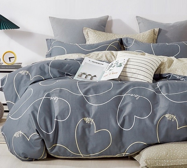 Pościeli Satyna Bawełniana Serca