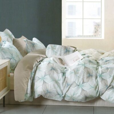 Komplet Pościeli Satyna Bawełniana Kwiaty