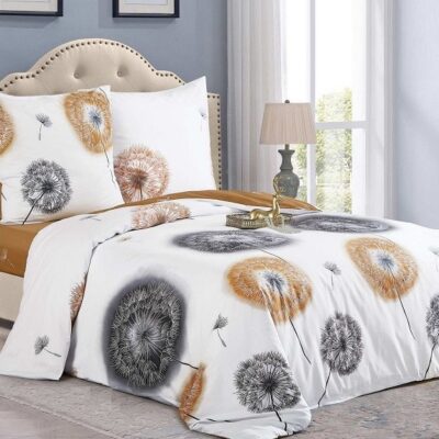 Komplet Pościeli Satyna Bawełniana Dmuchawce