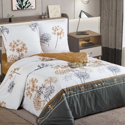 Komplet Pościeli Satyna Bawełniana Dmuchawce