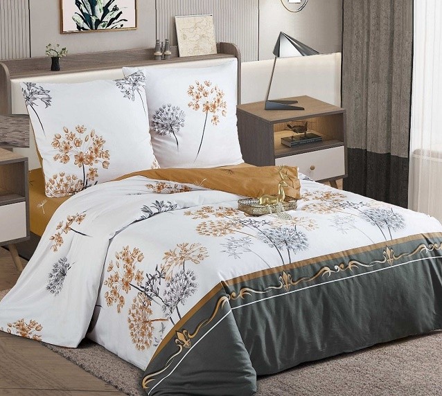 Komplet Pościeli Satyna Bawełniana Dmuchawce