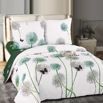 Komplet Pościeli Satyna Bawełniana Motyle