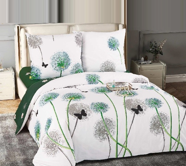 Komplet Pościeli Satyna Bawełniana Motyle