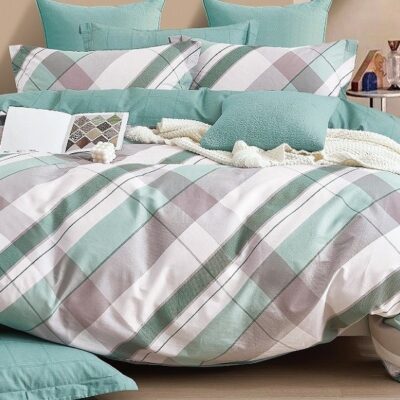 Komplet Pościeli Satyna Bawełniana Pasy