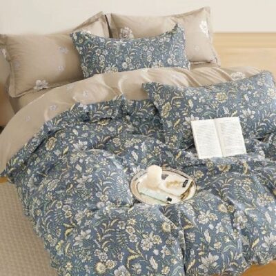 Komplet Pościeli Satyna Bawełniana Kwiatki