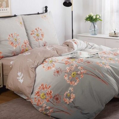 Komplet Pościeli Satyna Bawełniana Dmuchawce