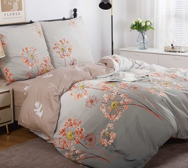 Komplet Pościeli Satyna Bawełniana Dmuchawce