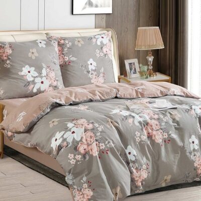 Komplet Pościeli Satyna Bawełniana Róże