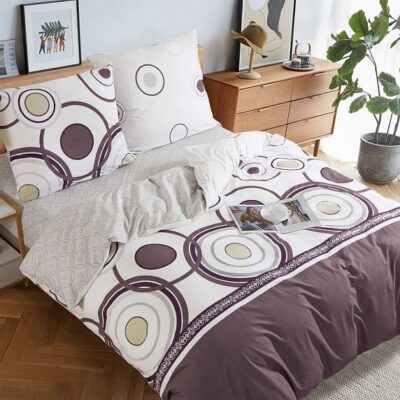 Komplet Pościeli Satyna Bawełniana Koła