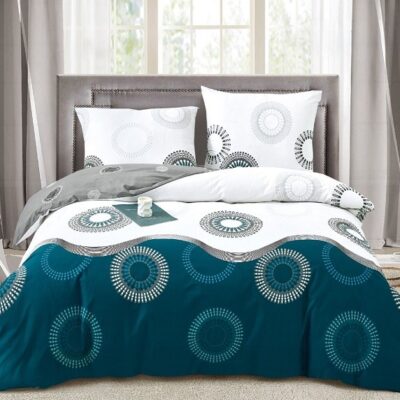 Komplet Pościeli Satyna Bawełniana Koła