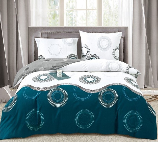 Komplet Pościeli Satyna Bawełniana Koła