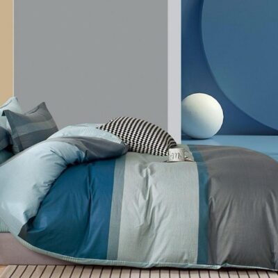 Komplet Pościeli Satyna Bawełniana Pasy