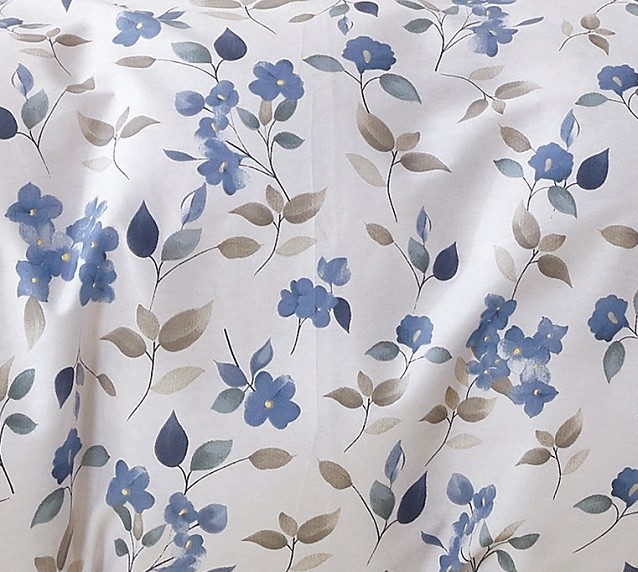 Komplet Pościeli Satyna Bawełniana Kwiatki