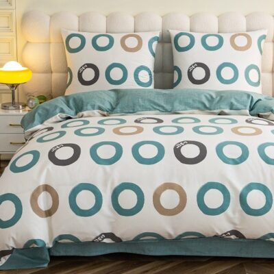 Komplet Pościeli Satyna Bawełniana Koła