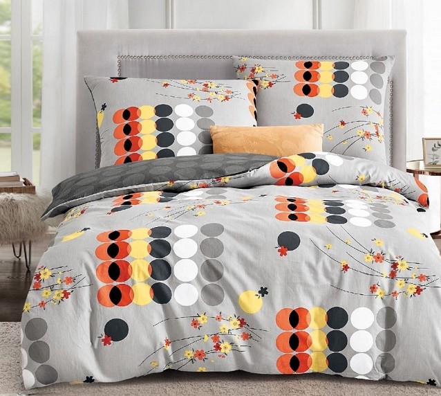 Komplet Pościeli Satyna Bawełniana Koła