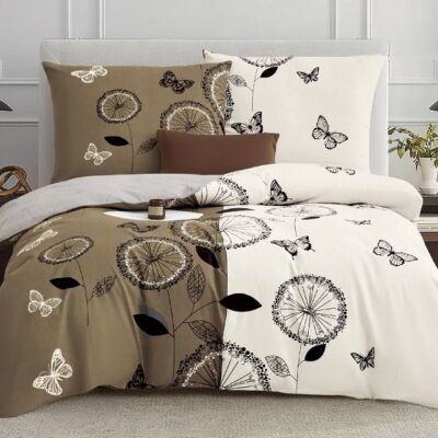 Komplet Pościeli Satyna Bawełniana Dmuchawce