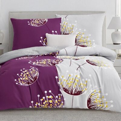 Komplet Pościeli Satyna Bawełniana Dmuchawce