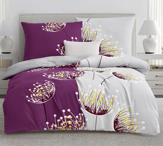 Komplet Pościeli Satyna Bawełniana Dmuchawce