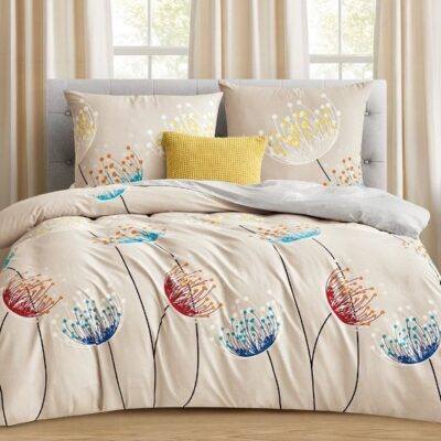 Komplet Pościeli Satyna Bawełniana Dmuchawce