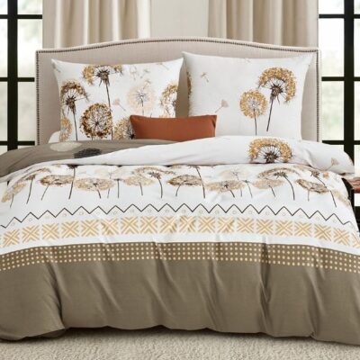 Komplet Pościeli Satyna Bawełniana Dmuchawce