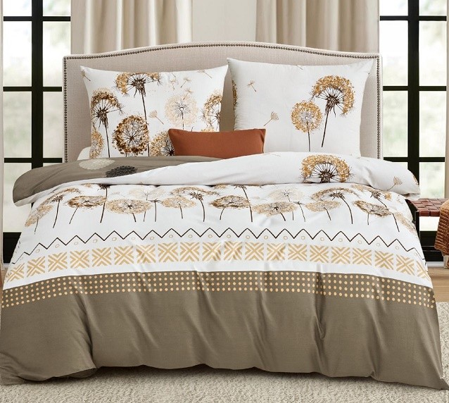 Komplet Pościeli Satyna Bawełniana Dmuchawce