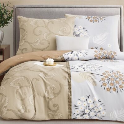 Komplet Pościeli Satyna Bawełniana Dmuchawce