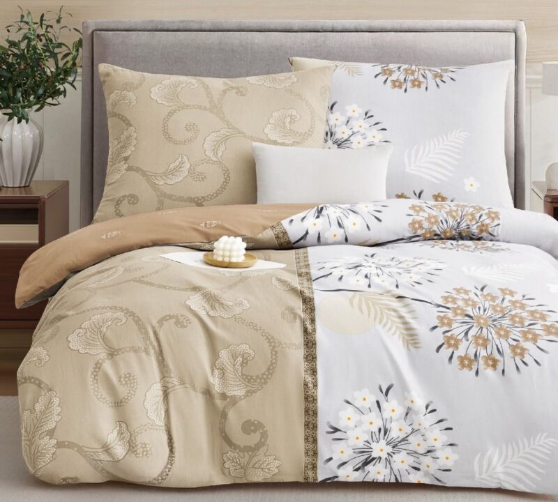 Komplet Pościeli Satyna Bawełniana Dmuchawce