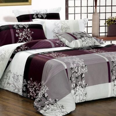 Komplet Pościeli Satyna Bawełniana Liście