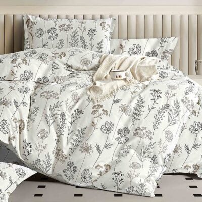 Komplet Pościeli Satyna Bawełniana Zielnik