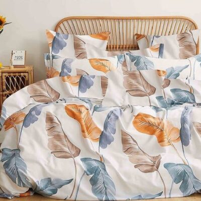 Komplet Pościeli Satyna Bawełniana Piórka