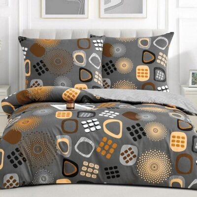 Komplet Pościeli Satyna Bawełniana Geo