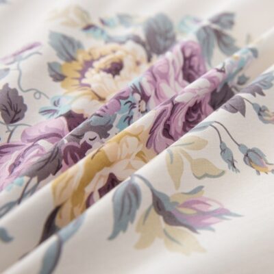 Komplet Pościeli Satyna Bawełniana Róże