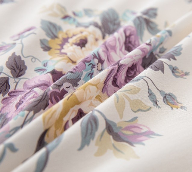 Komplet Pościeli Satyna Bawełniana Róże