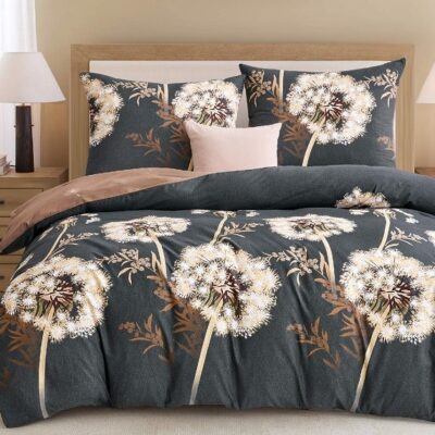 Komplet Pościeli Satyna Bawełniana Dmuchawce