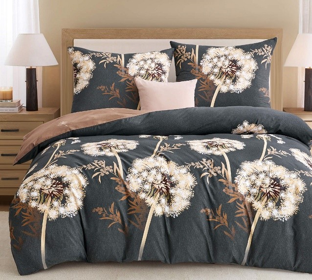 Komplet Pościeli Satyna Bawełniana Dmuchawce